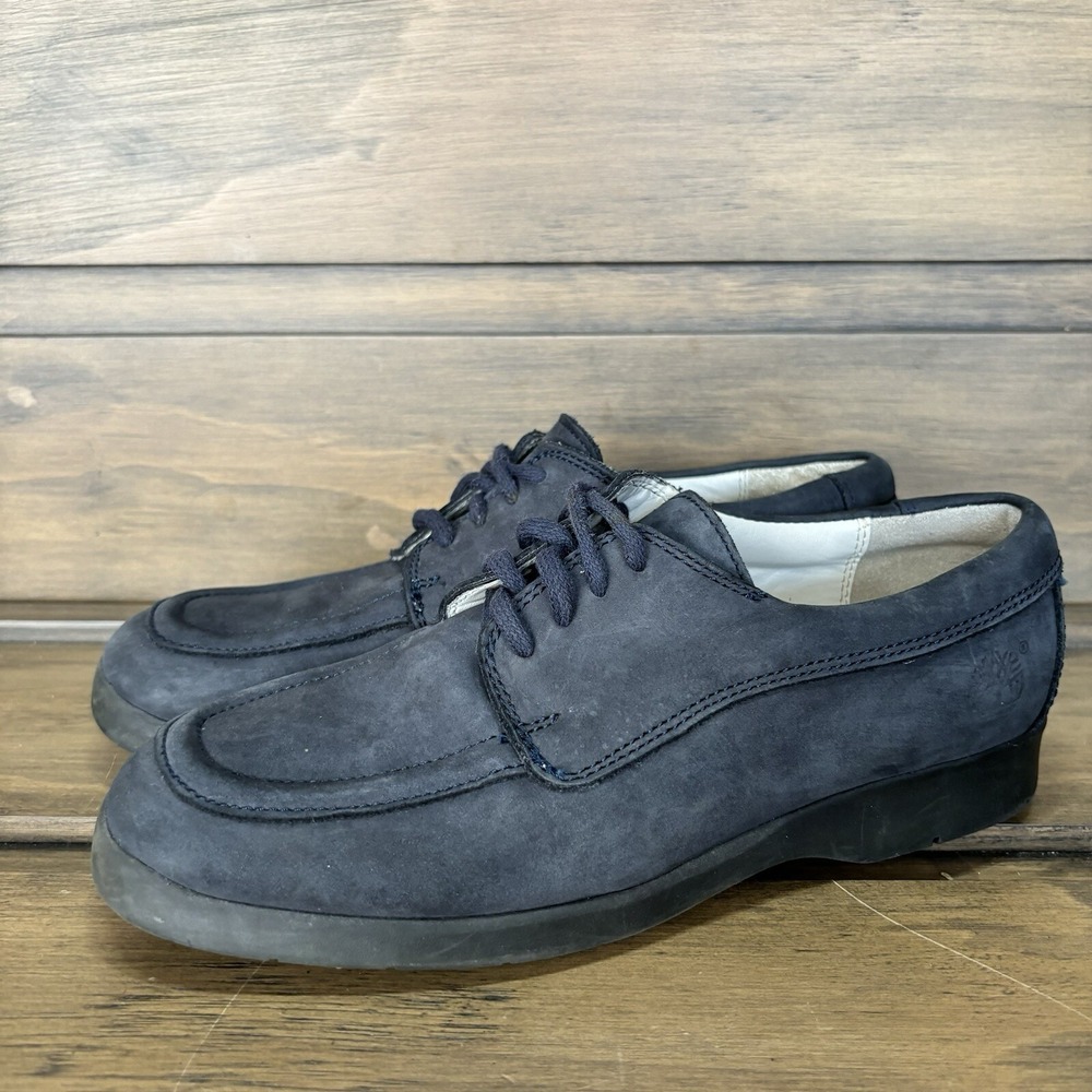 Timberland Womens Blue Suede Lace Up Oxford‎ Shoes Made Italy Size 5.5 W 4739